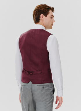 Gładka jednorzędowa kamizelka męska