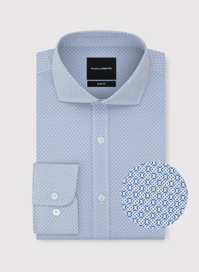 Koszula z niebieskim wzorem geometrycznym