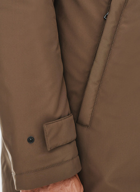 Brązowa kurtka męska z puchowym wypełnieniem