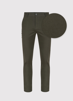 Gładkie spodnie męskie w kolorze zielonym