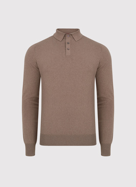 Sweter polo z kaszmirem