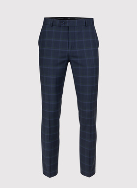 Granatowe spodnie garniturowe