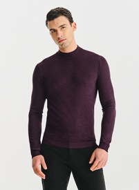 Półgolf męski w fioletowym kolorze