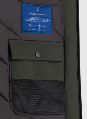 Zielona kurtka męska wypełniona naturalnym puchem