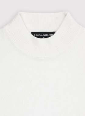 Biały półgolf męski