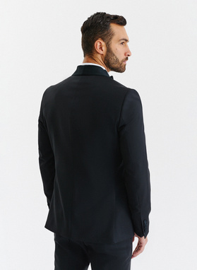 Klasyczny czarny wełniany smoking