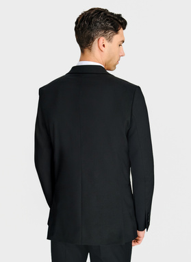 Wełniana jednorzędowa marynarka smokingowa