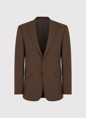 Ślubny brązowy garnitur męski