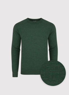 Zielony sweter męski z wełną