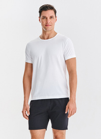 Biało-czarna piżama męska z bawełną