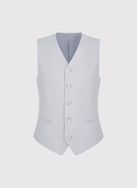 Jednorzędowa szara kamizelka