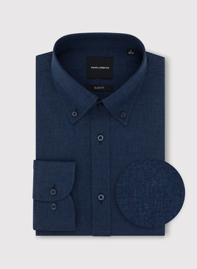 Granatowa koszula melanż