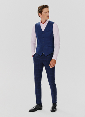 Gładka jednorzędowa kamizelka męska