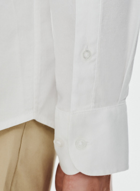 Biała bawełniana koszula męska