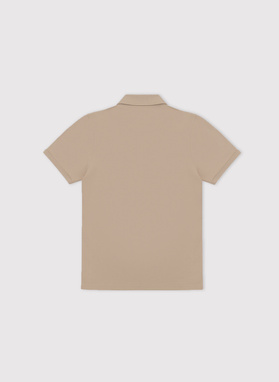 Beżowy t-shirt polo