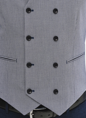 Dwurzędowa kamizelka męska w pepitkę