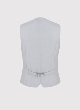 Jednorzędowa szara kamizelka