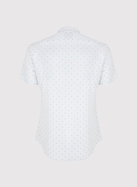 Koszula męska z krótkim rękawem mikrowzór