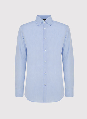 Bawełniana koszula męska w kolorze niebieskiem