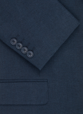 Granatowy garnitur męski z lnem