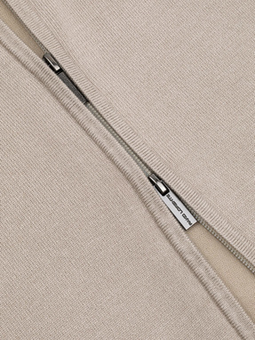 Beżowy rozpinany sweter męski