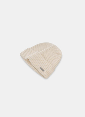 Beżowa wełniana czapka męska