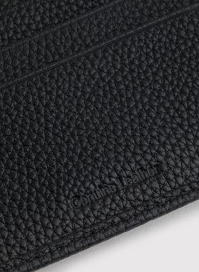 Czarny skórzany portfel męski