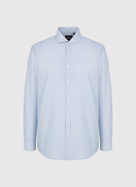 Koszula z niebieskim wzorem geometrycznym