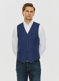 Granatowa męska elegancka kamizelka