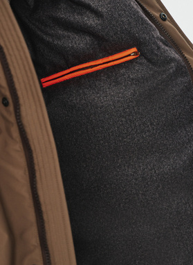 Brązowa kurtka męska z puchowym wypełnieniem