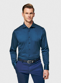 Granatowa dzianinowa koszula męska