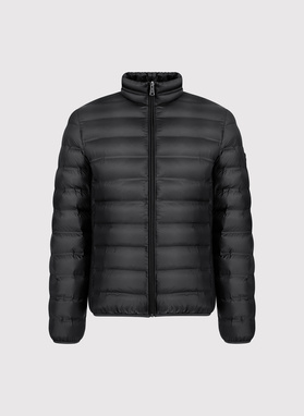 Czarna kurtka pikowana