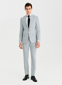 Szary garnitur męski