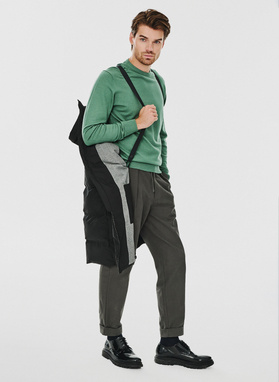 Czarna kurtka męska z szelkami