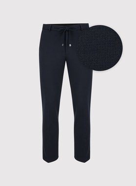 Granatowe spodnie garniturowe