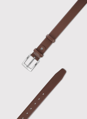 Brązowy skórzany pasek męski