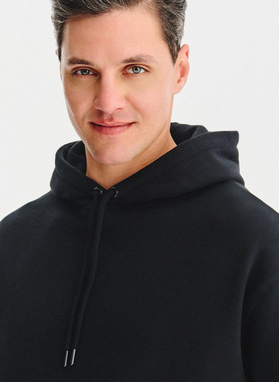 Czarna bluza dresowa z kapturem