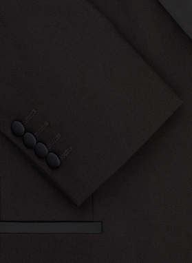 Trzyczęściowy brązowy smoking