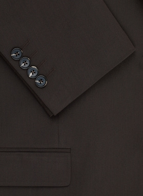 Ciemnobrązowy garnitur męski