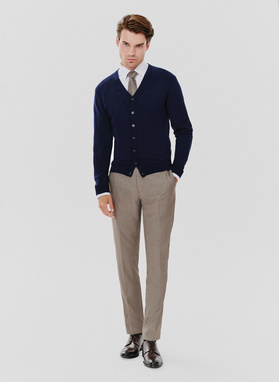 Męski kardigan w kolorze granatowym