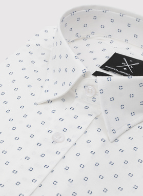 Koszula męska w niebieski mikrowzór