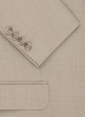 Beżowy garnitur męski