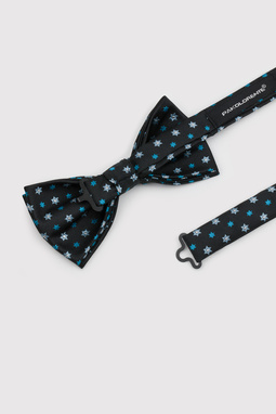 Czarna mucha męska w gwiazdeczki