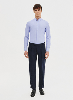 Dzianinowa koszula męska w pepitkę