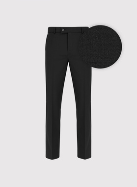 Wełniany czarny garnitur męski