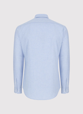 Niebieska koszula w pepitkę