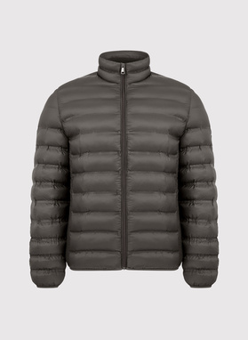 Krótka pikowana kurtka w kolorze brązowym