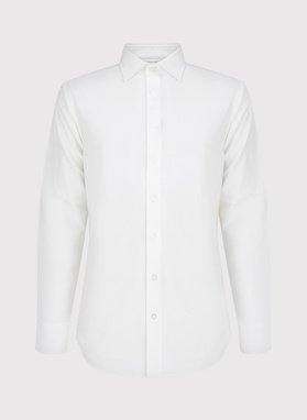 Biała bawełniana koszula męska