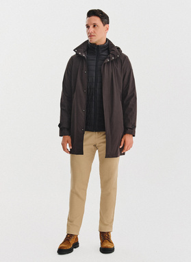 Brązowa kurtka jesienna 2w1