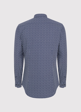 Casualowa koszula męska w mikrowzór